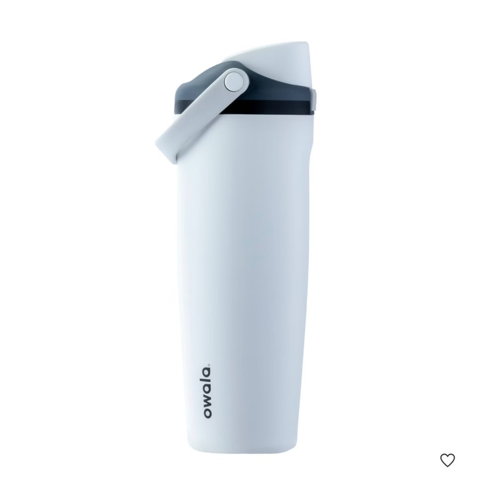 Owala White Insulated Water Bottle with Carry Handle 30oz